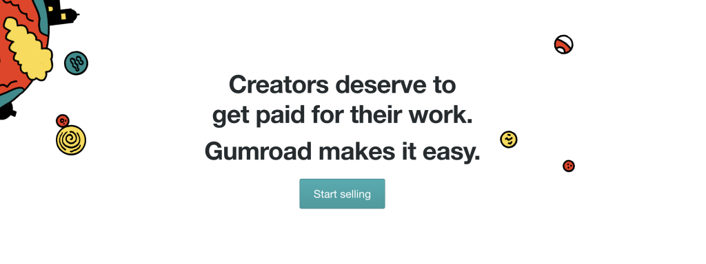 Gumroad home page