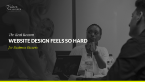 Business owner looking frustrated during website design meeting