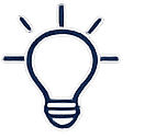 Glowing light bulb icon representing ideas and innovation