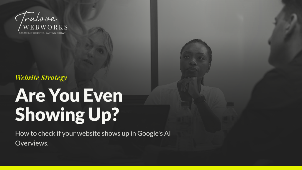 Trulove Webworks blog post about Google AI Overviews visibility