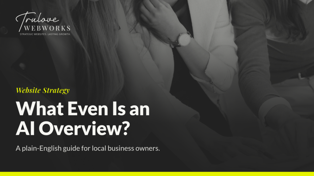 Trulove Webworks guide explaining AI Overview for local businesses